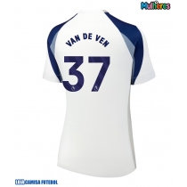 Camisa de Futebol Tottenham Hotspur Micky van de Ven #37 Equipamento Principal Mulheres 2025-26 Manga Curta